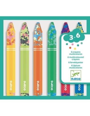 6 Crayons Multicolores