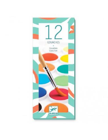 12 Pastilles Gouaches - Classique