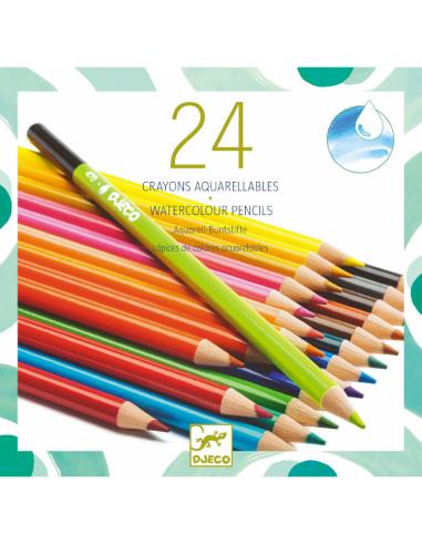 24 Crayons Aquarellables