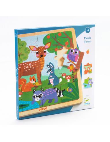 Puzzle en Bois - Puzzlo Forest (16 pcs)