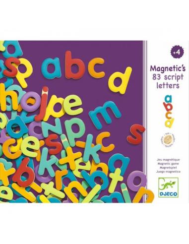 Magnetic's - 83 Lettres Minuscules Magnétiques en Bois