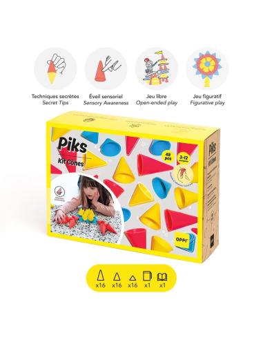 Piks - Kit Cônes - Jeu Sensoriel (48 pcs)