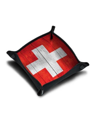 Piste de dés néoprène - Wood Swiss Flag